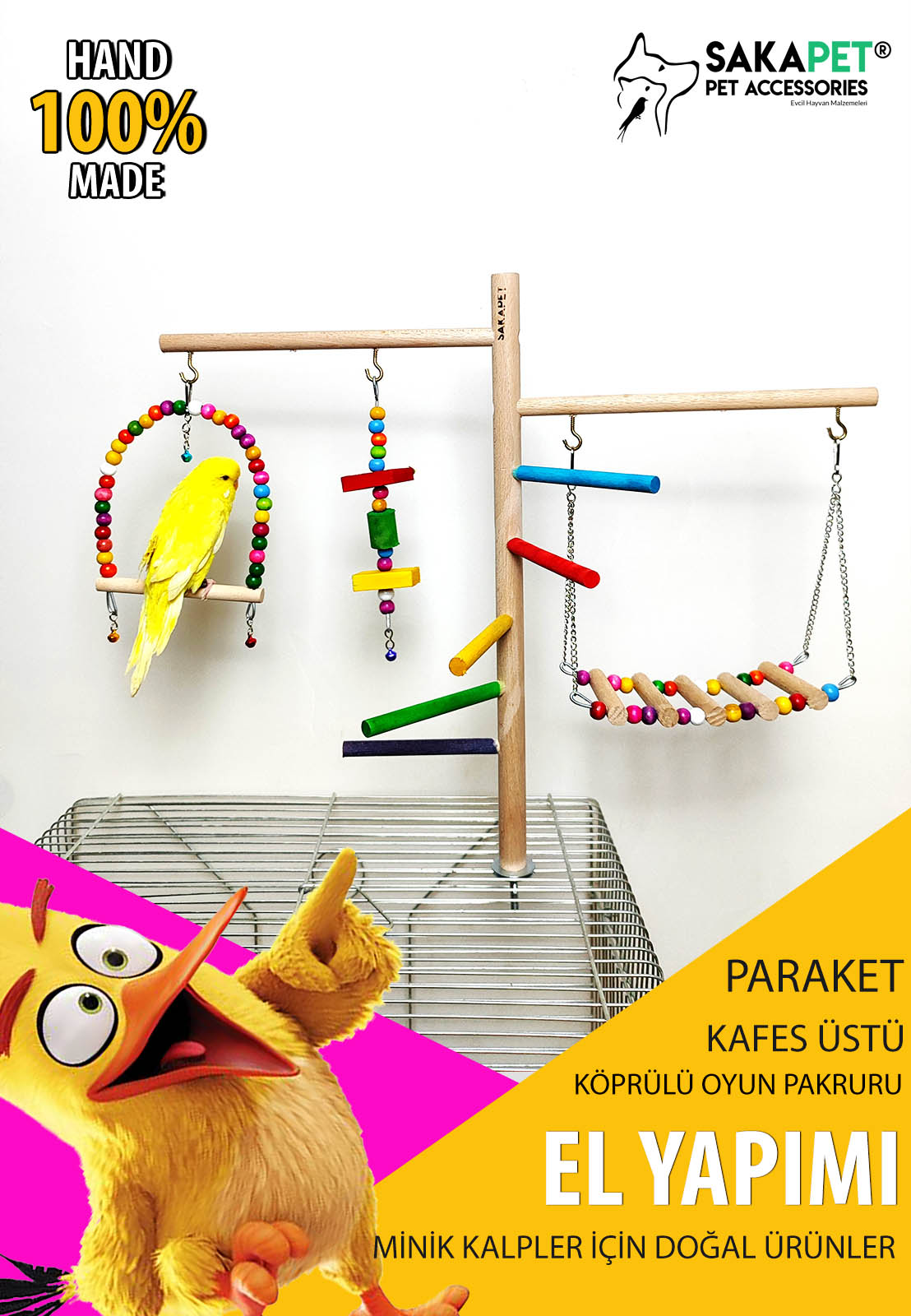 Paraket Kafes Üstü Asma Köprülü Dev Eğlence Platformu 