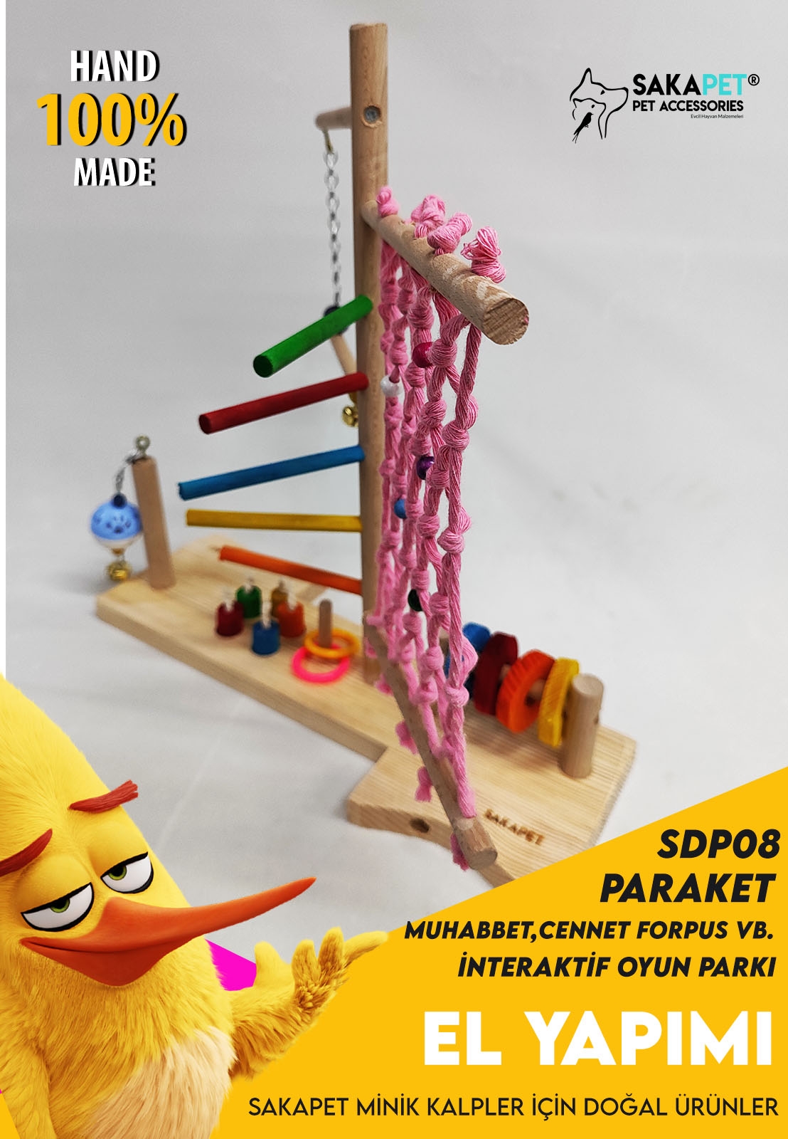 Interaktif Ahşap Kuş Zeka Ve Eğlence Parkuru SDP08
