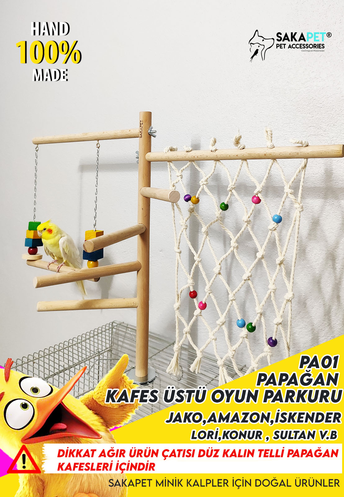 Jako Papağan Kafes Üstü PA01