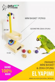 Ahşap Kuş Mini Basket Zeka Oyuncağı