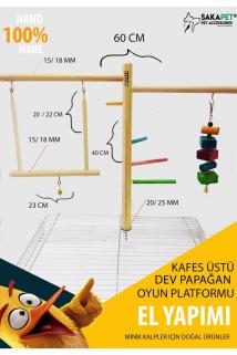 Sultan Papağan Paraket Kafes Üstü Dev Eğlence Platformu