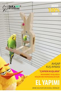 Ahşap Kuş Aynası Bunny