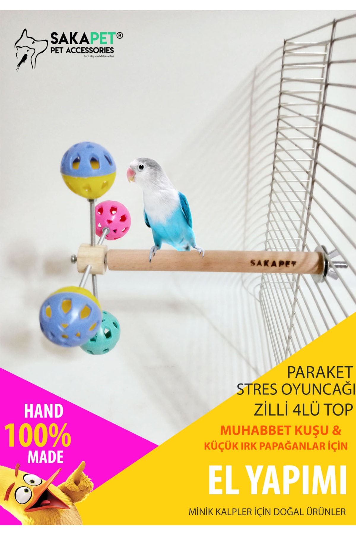 Tünekli Stres Oyuncağı 4 Toplu Zilli