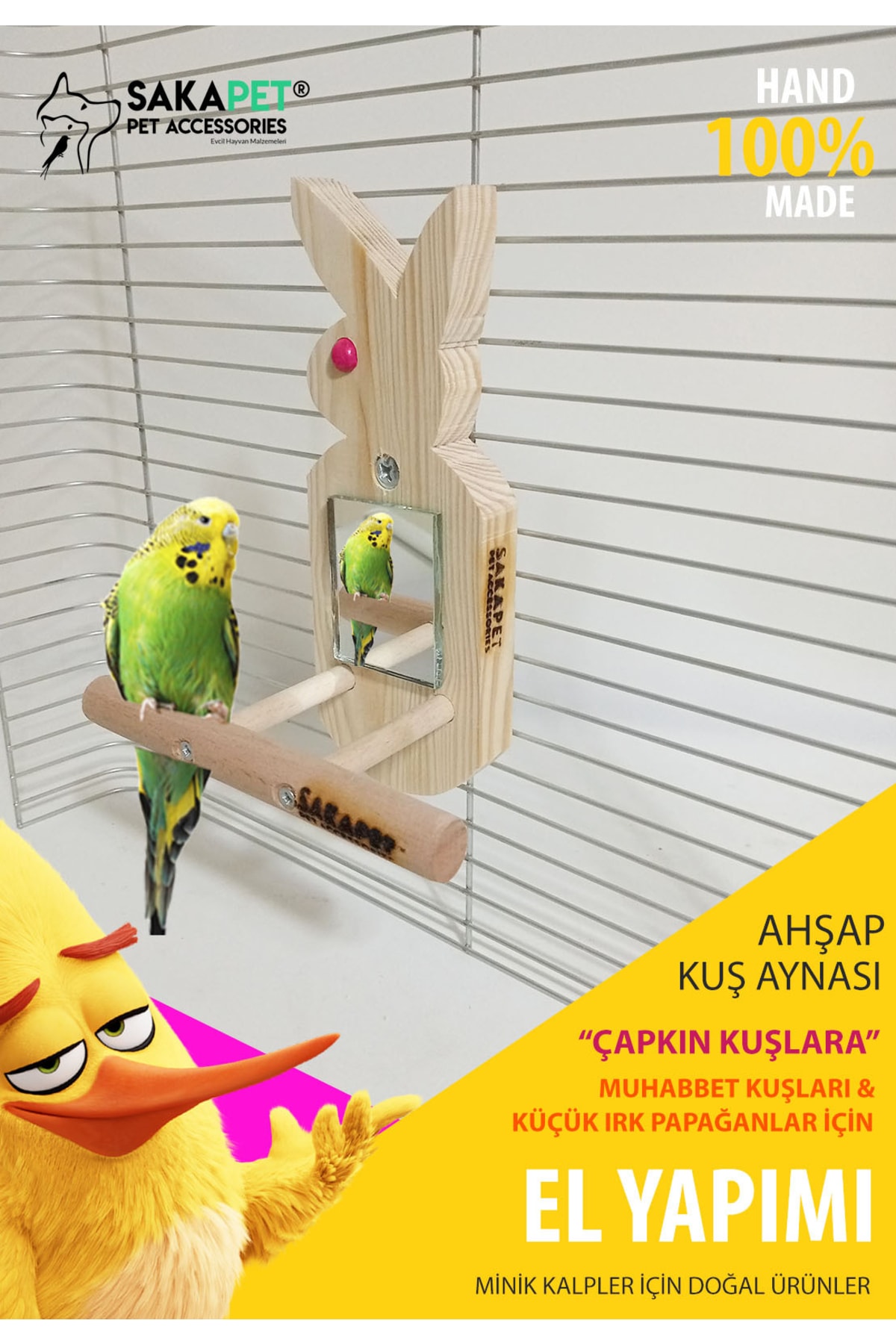 Ahşap%20Kuş%20Aynası%20Bunny