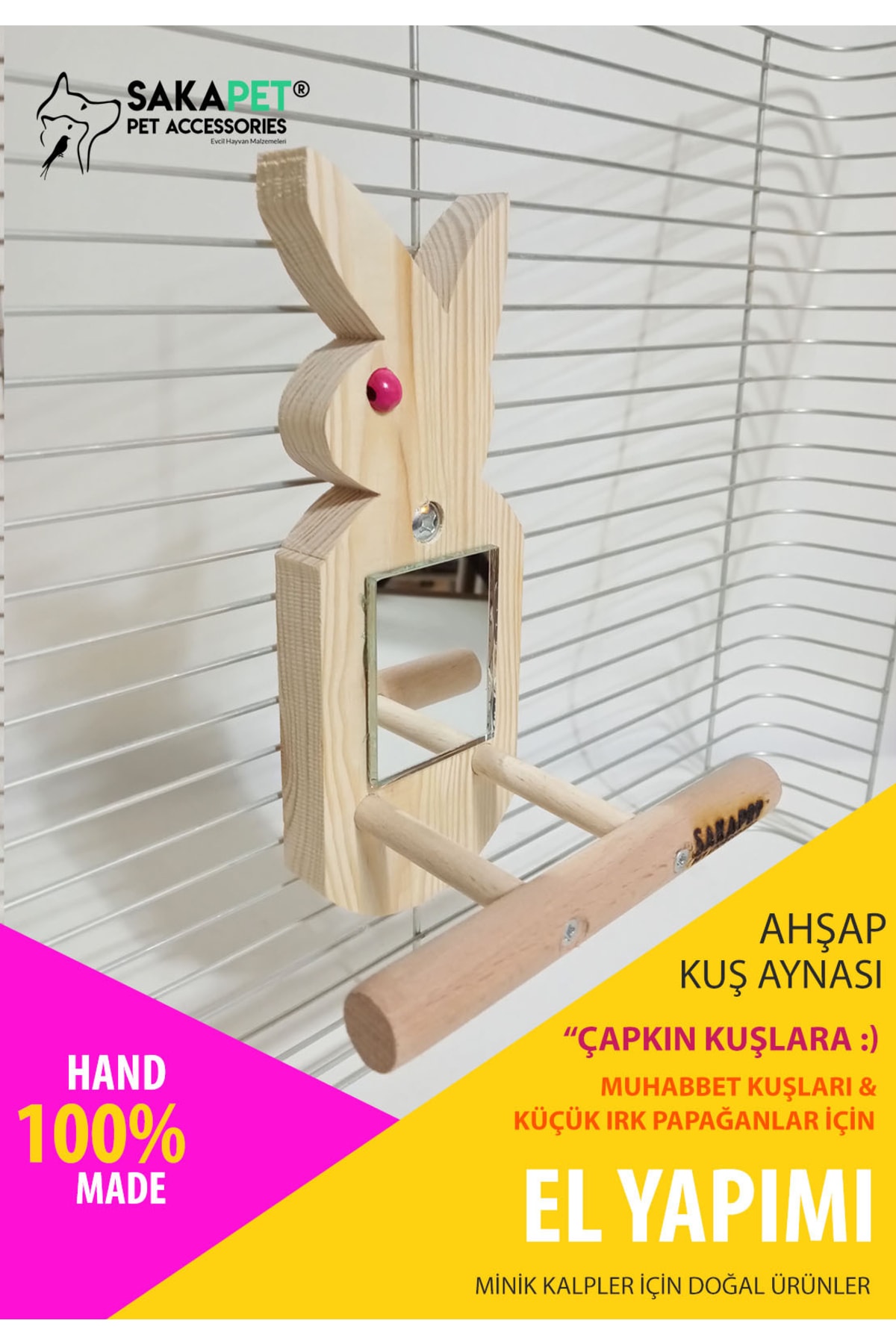 Ahşap%20Kuş%20Aynası%20Bunny